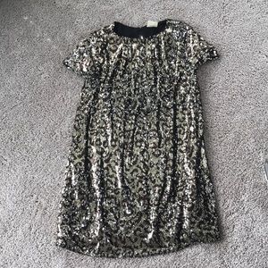 Girls Leopard print sequin dress